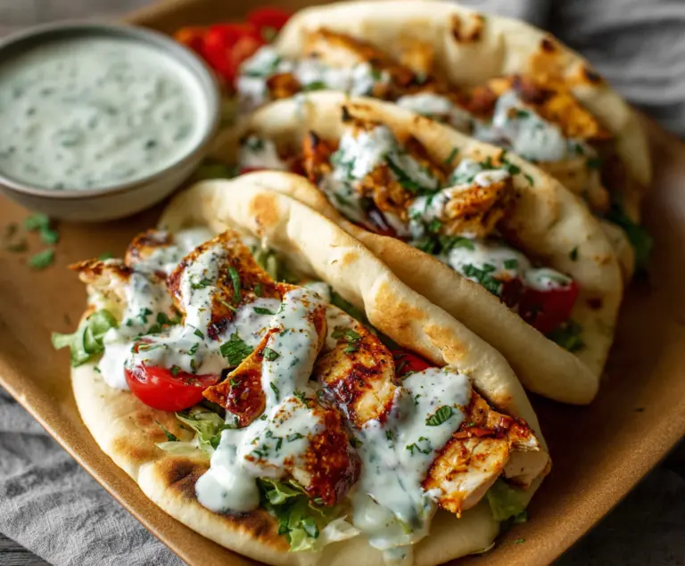 Sheet Pan Chicken Pitas with Herby Ranch Recipe