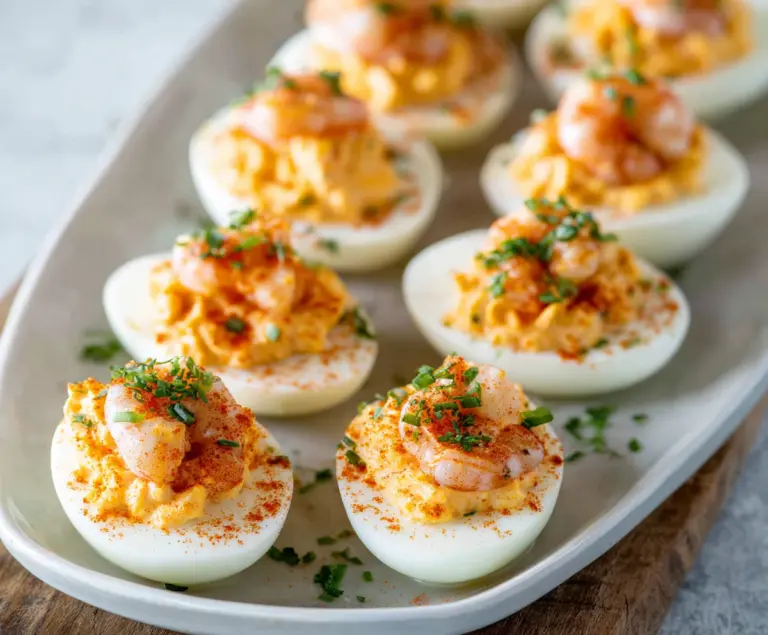 Spicy Crawfish Deviled Eggs