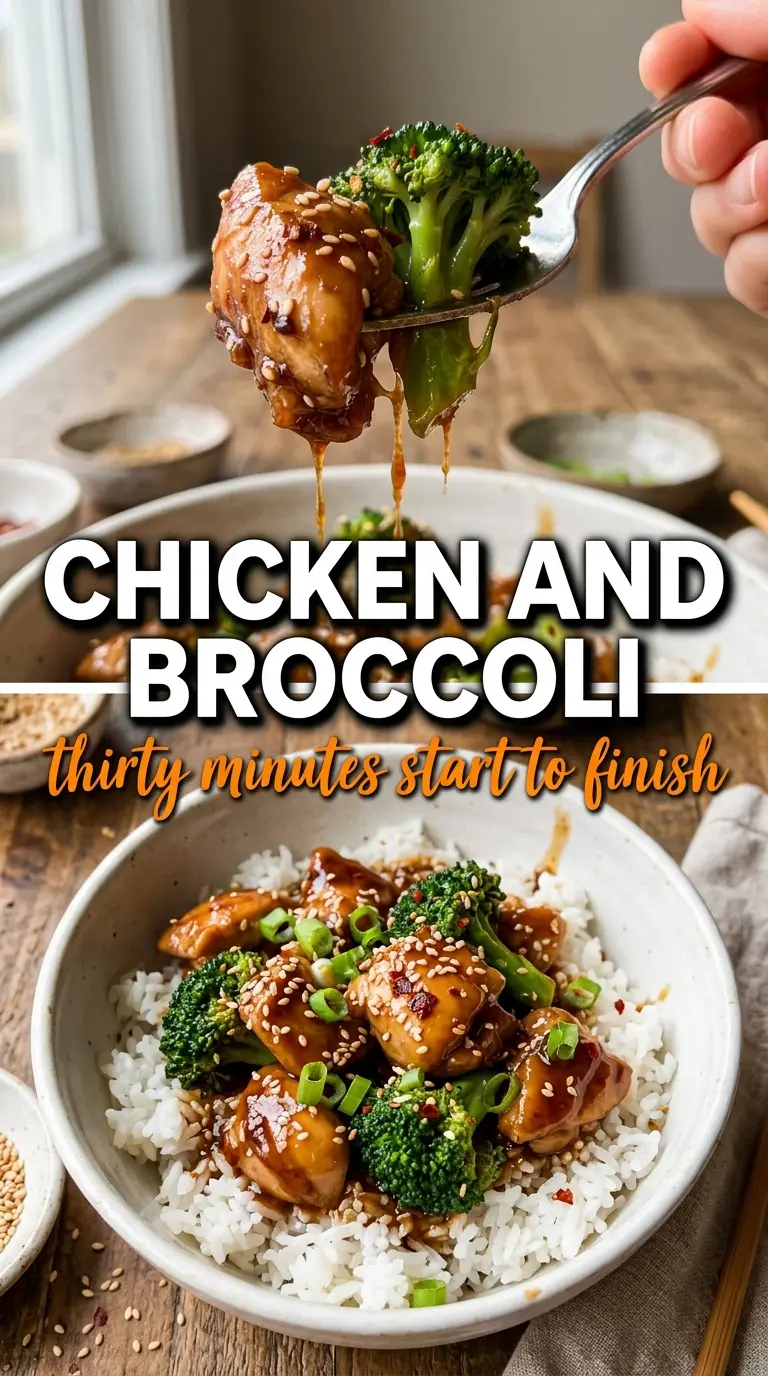 30-Minute Chicken and Broccoli glossy chicken broccoli
