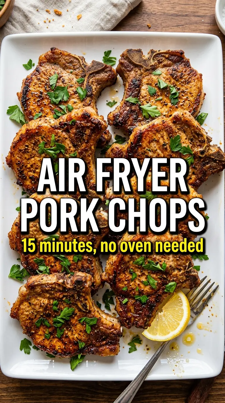 Air Fryer Pork Chops golden crust juicy