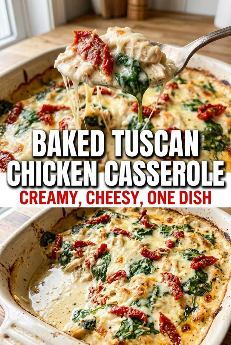 Baked Tuscan Chicken Casserole