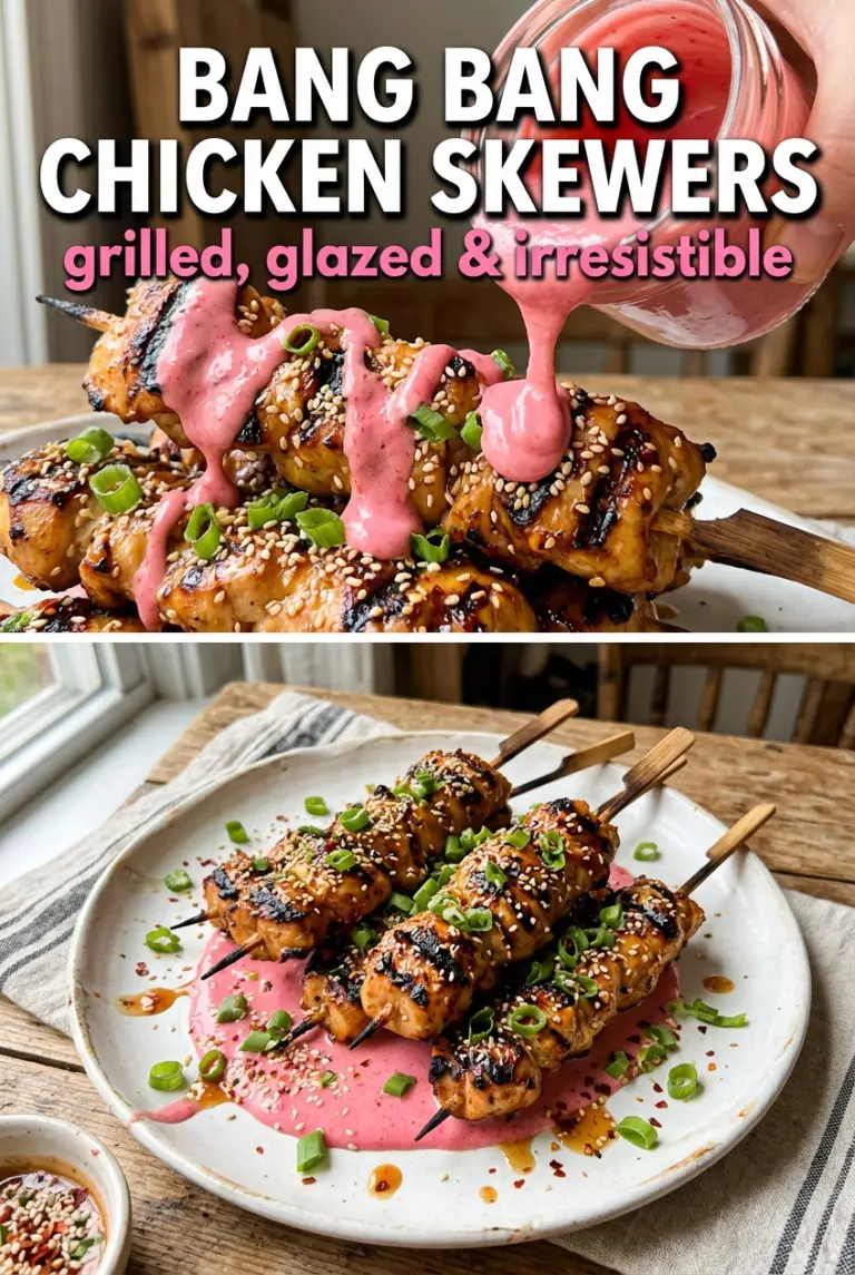 Bang Bang Chicken Skewers