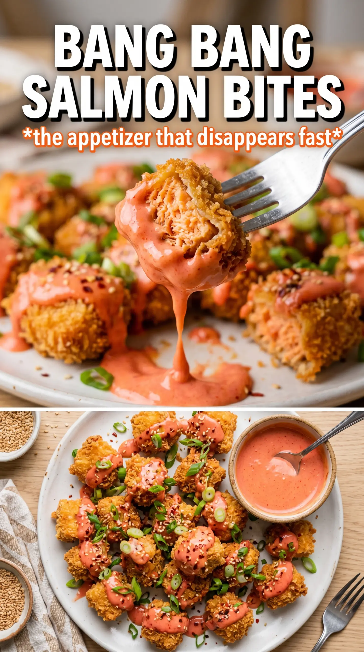 Bang Bang Salmon Bites crispy spicy sweet
