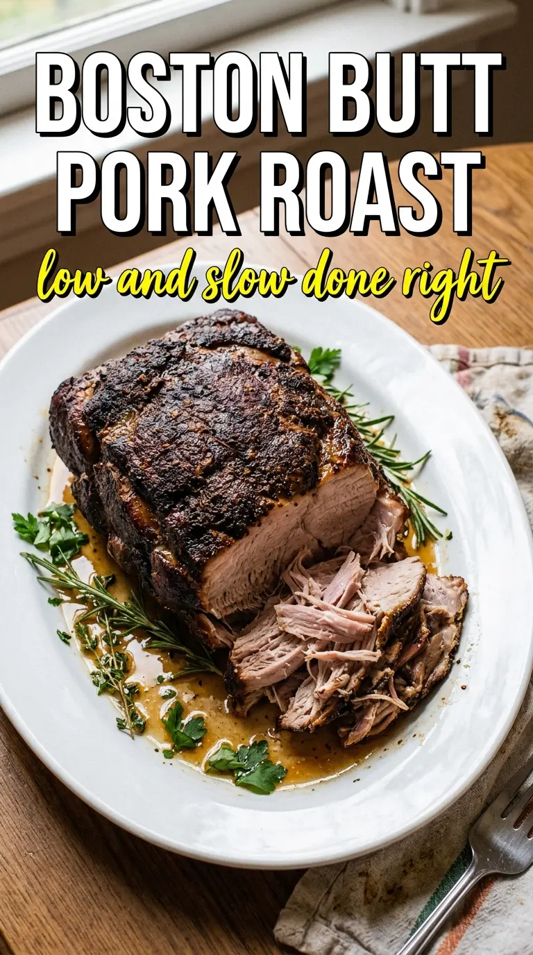 Boston butt pork roast smoky pulled pork