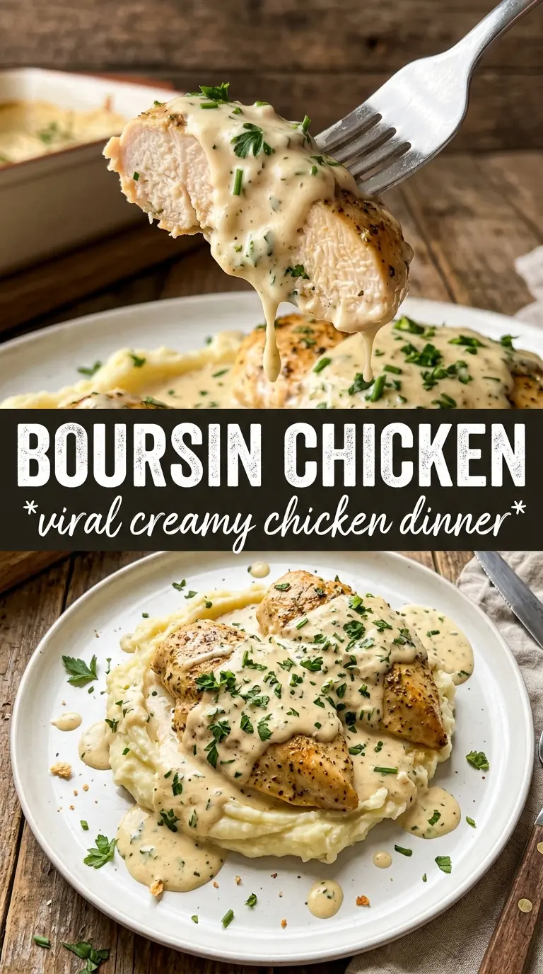 Boursin chicken creamy herb sauce