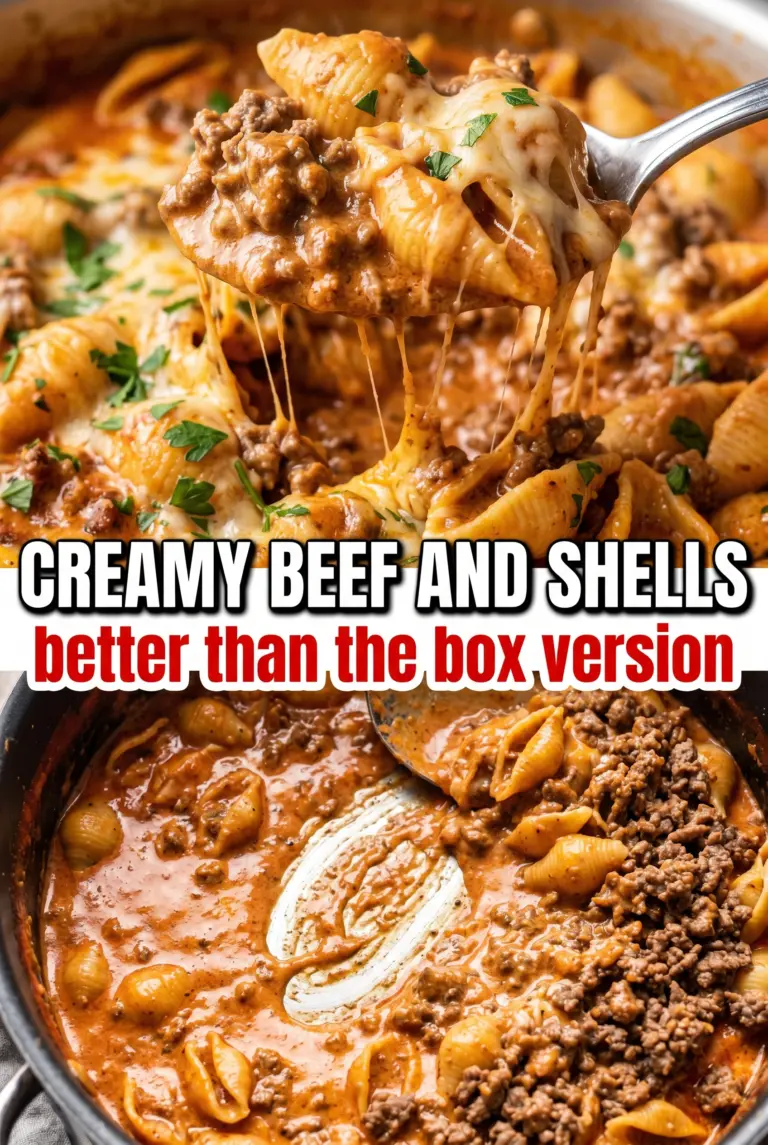 Creamy Beef and Shells