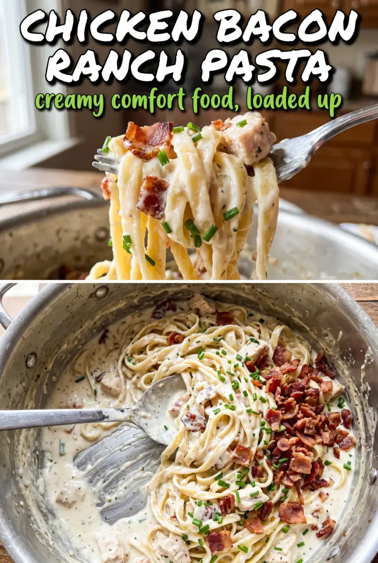 Creamy Chicken Bacon Ranch Pasta