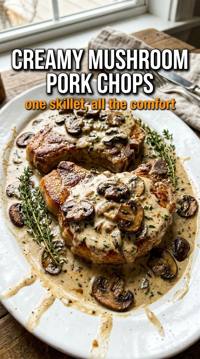 Creamy Mushroom Pork Chops savory creamy skillet