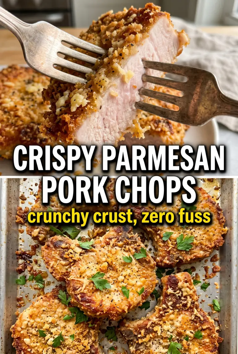 Crispy Baked Parmesan Pork Chops