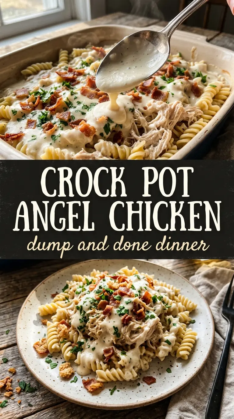 Crock Pot Angel Chicken creamy tender slow cooker