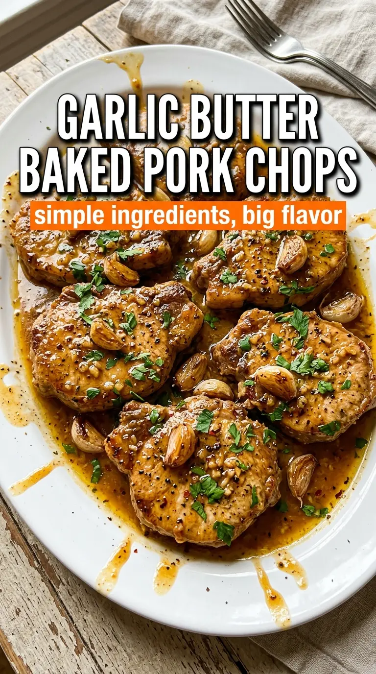 Garlic Butter Baked Pork Chops juicy browned buttery