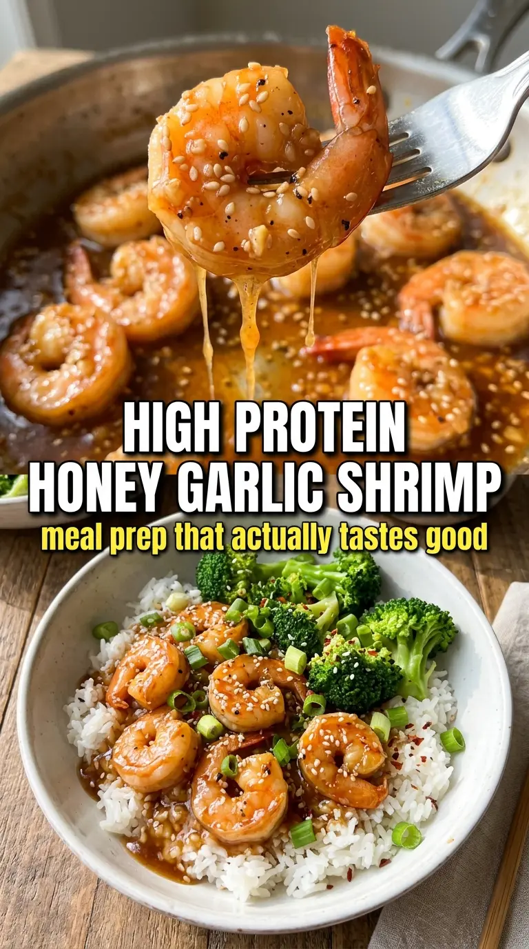 High-Protein Honey Garlic Shrimp glossy shrimp garlic