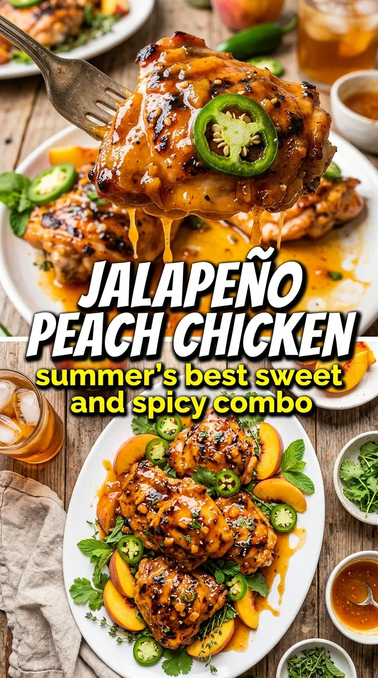 Jalapeño Peach Chicken sweet and spicy glazed skillet