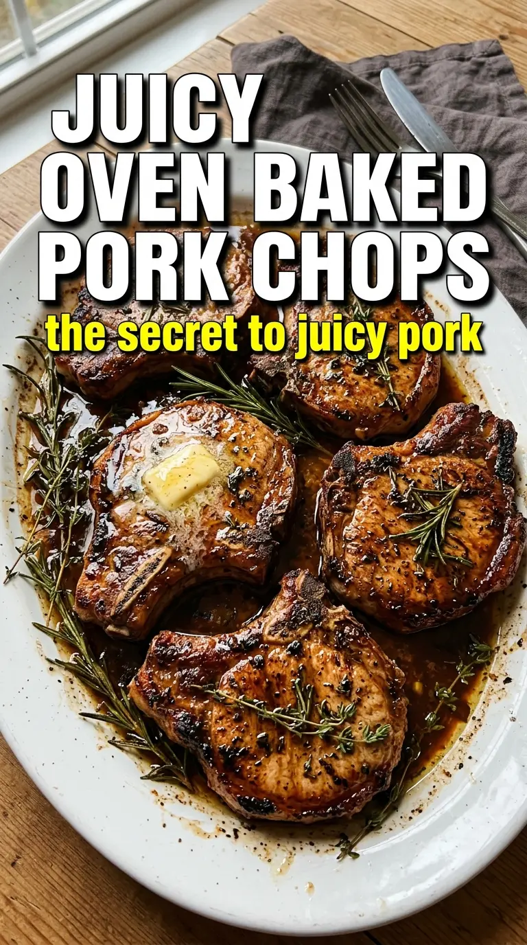 Juicy oven baked pork chops golden crust juicy center