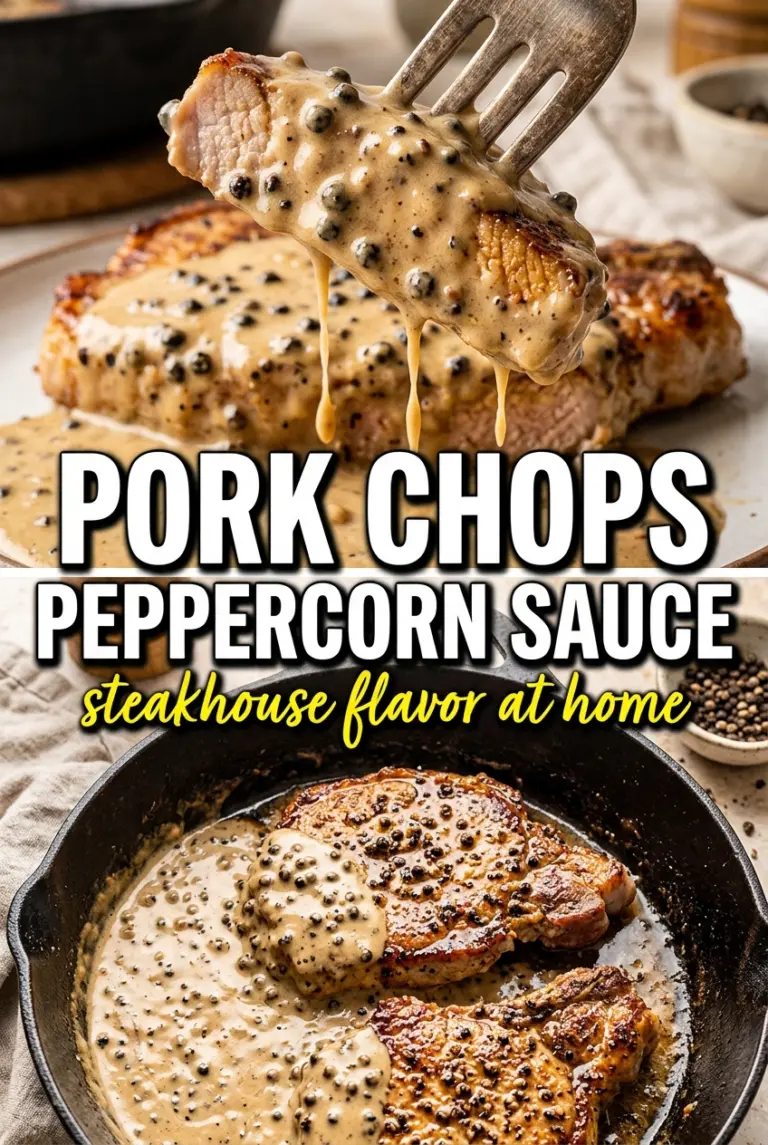 Pork Chops with Peppercorn Sauce