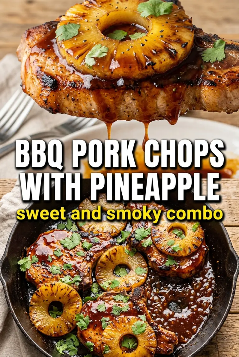 Skillet BBQ Pork Chops with Pineapple