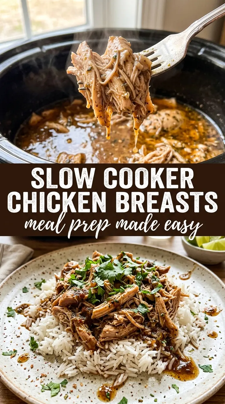 Slow Cooker Chicken Breasts juicy, tender, garlic butter