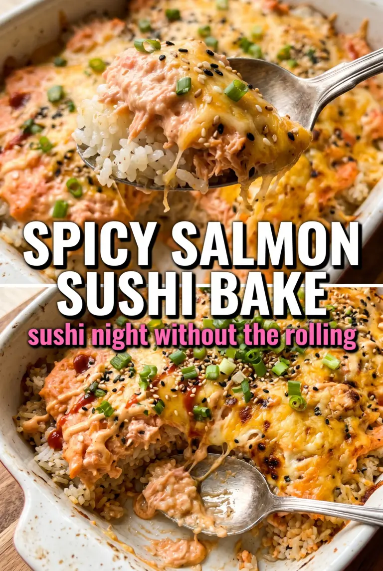 Spicy Salmon Sushi Bake