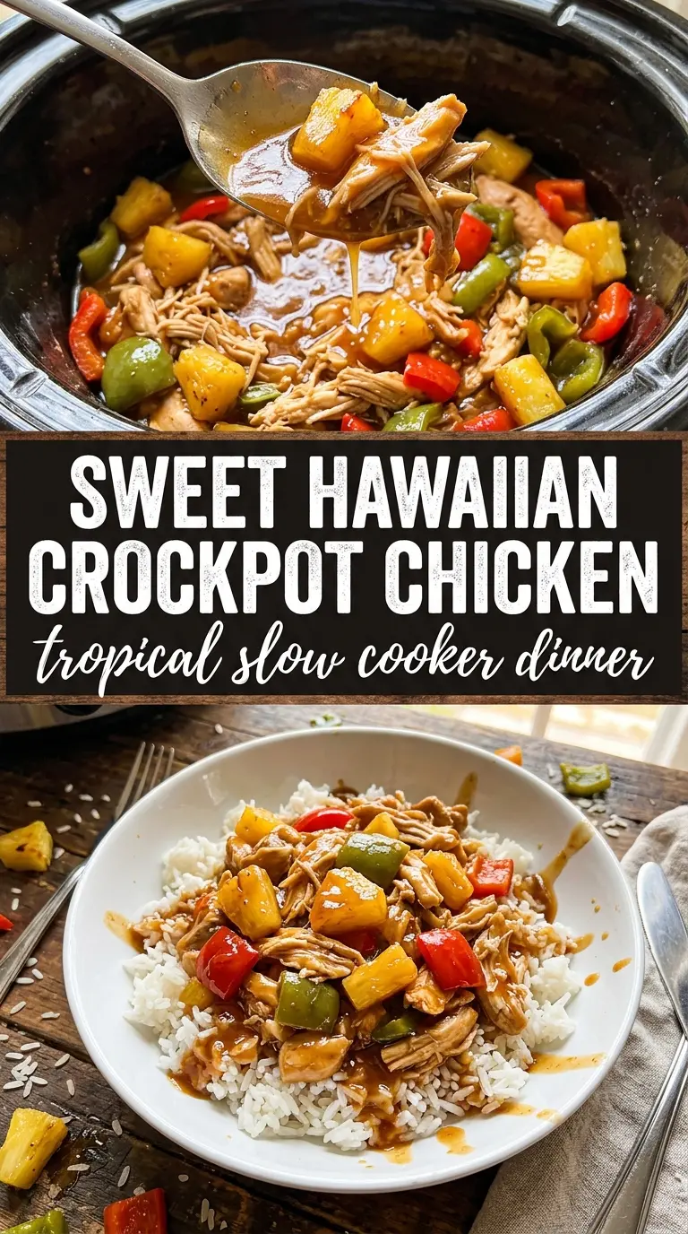 Sweet Hawaiian Crockpot Chicken sticky pineapple chicken