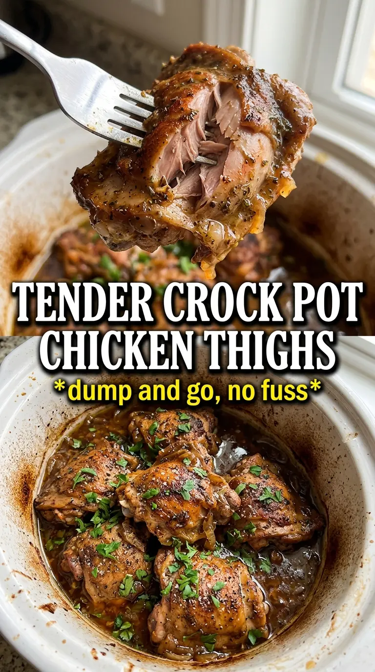 Crock Pot Chicken Thighs tender garlic-herb