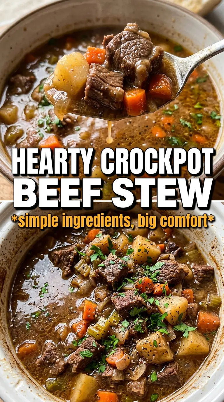 Crock Pot Poor Man's Stew hearty beefy