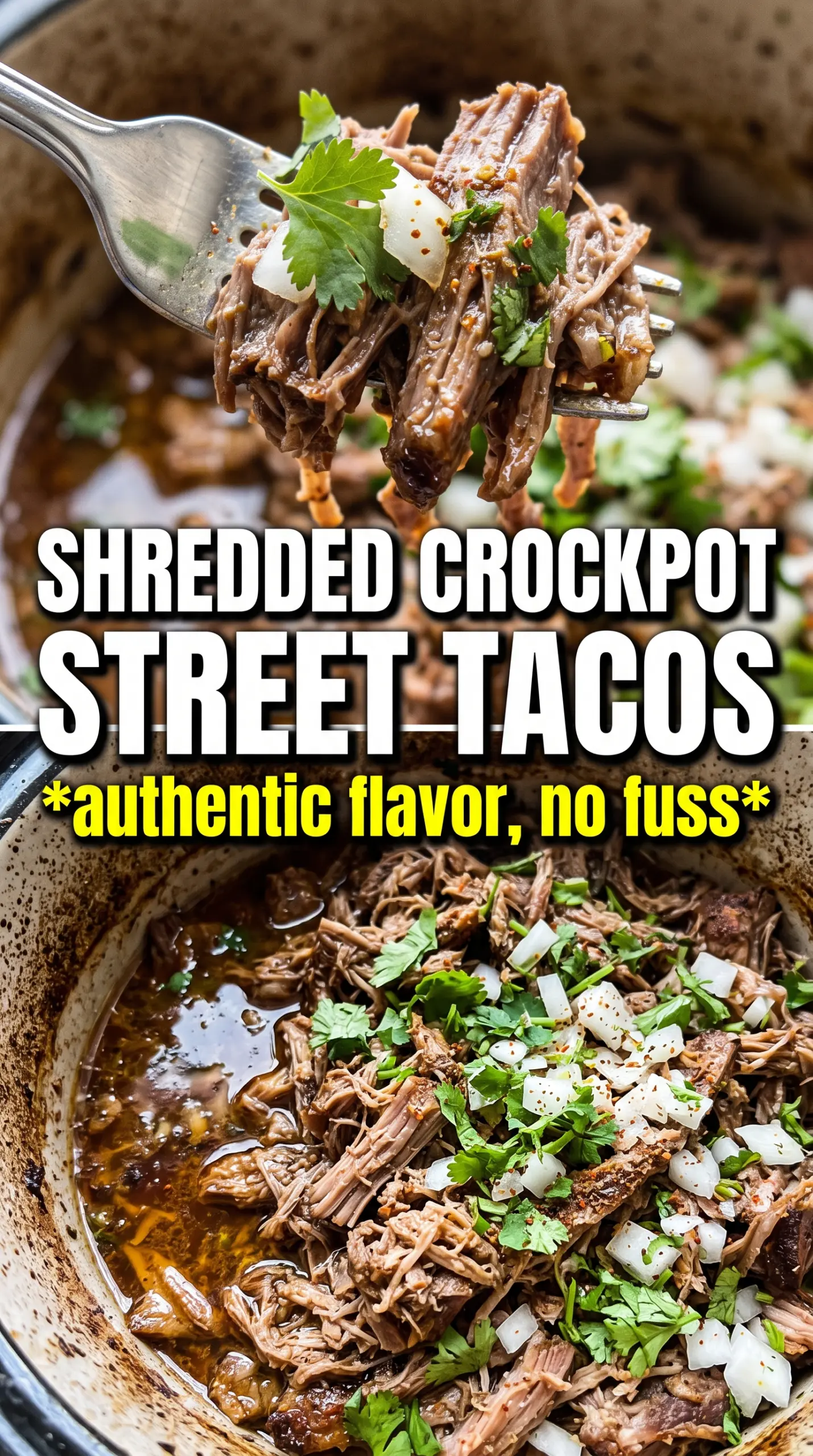 Crock Pot Street Tacos smoky shredded beef