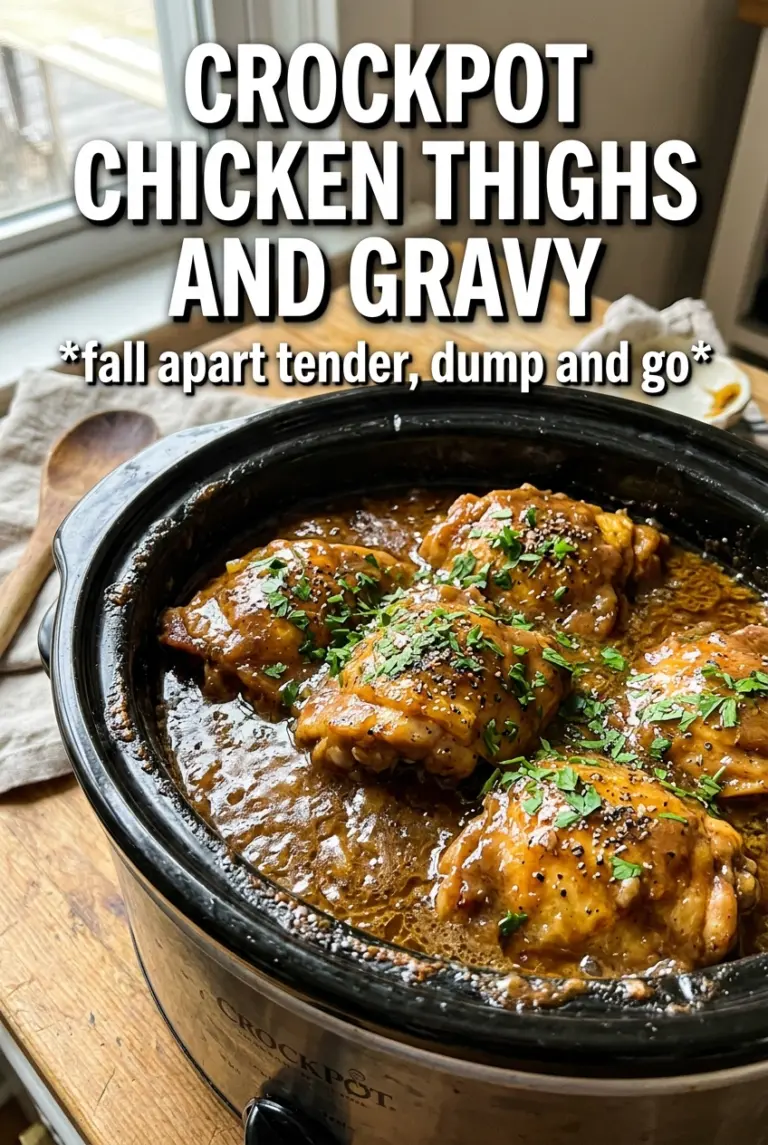 Crockpot Chicken Thighs and Gravy