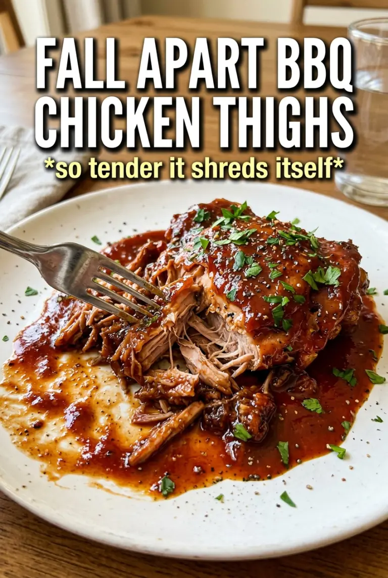 Fall Apart Crockpot BBQ Chicken Thighs