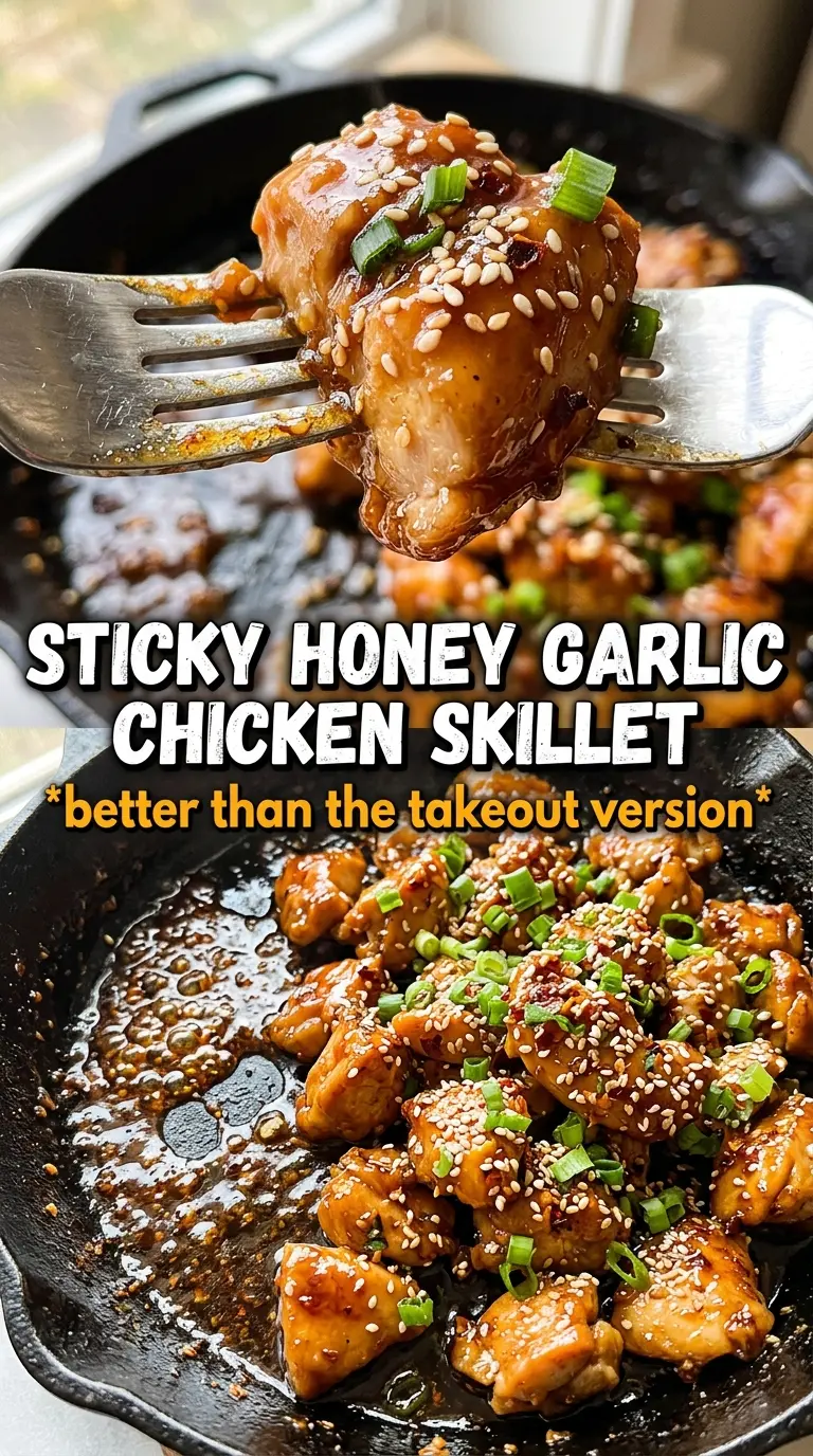 Honey Garlic Chicken glazed thighs, caramelized sauce