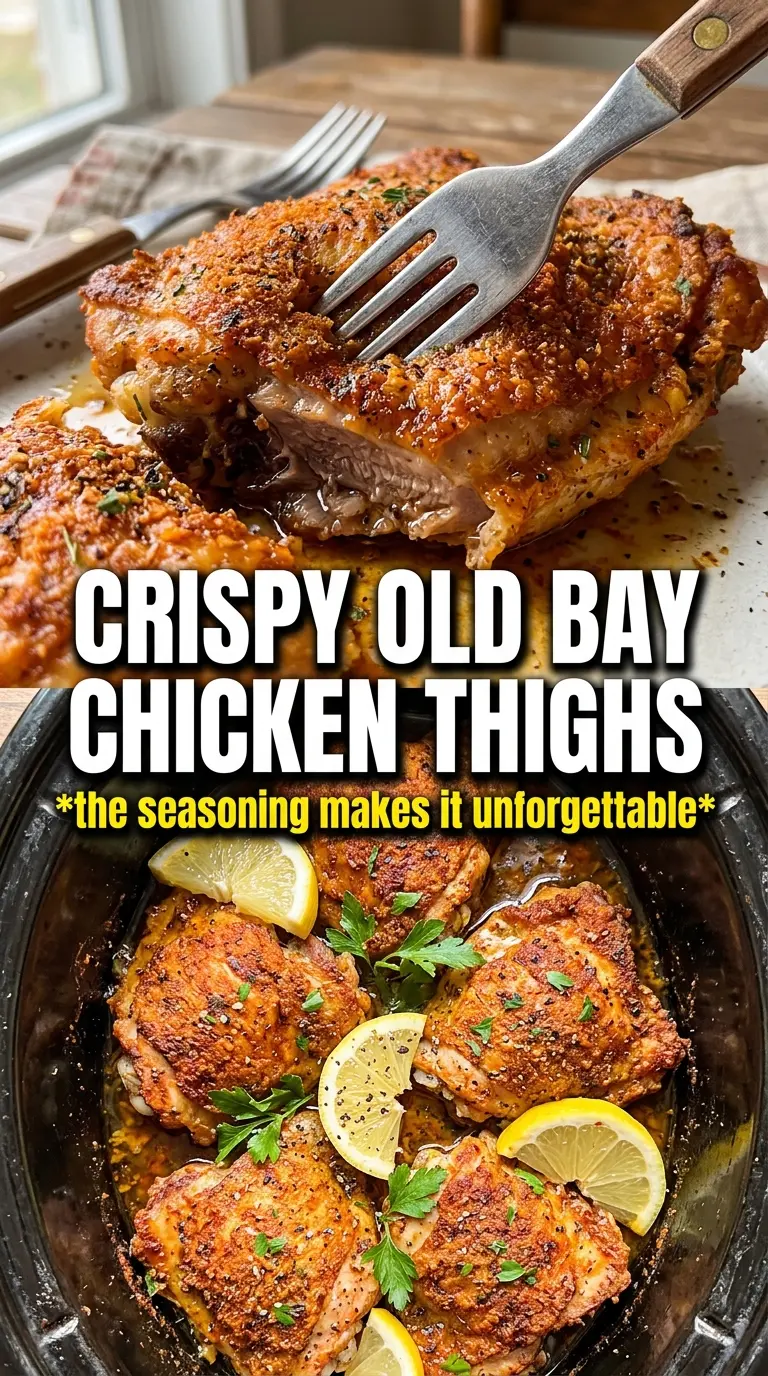 Old Bay chicken thighs crispy seasoned chicken