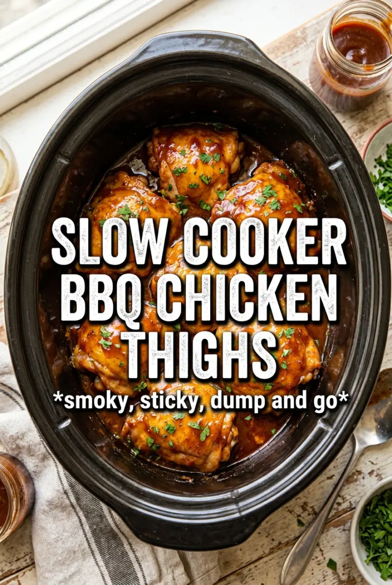Slow Cooker BBQ Chicken Thighs