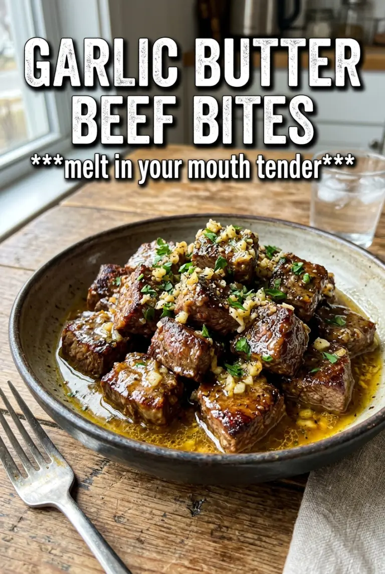 Slow Cooker Garlic Butter Beef Bites