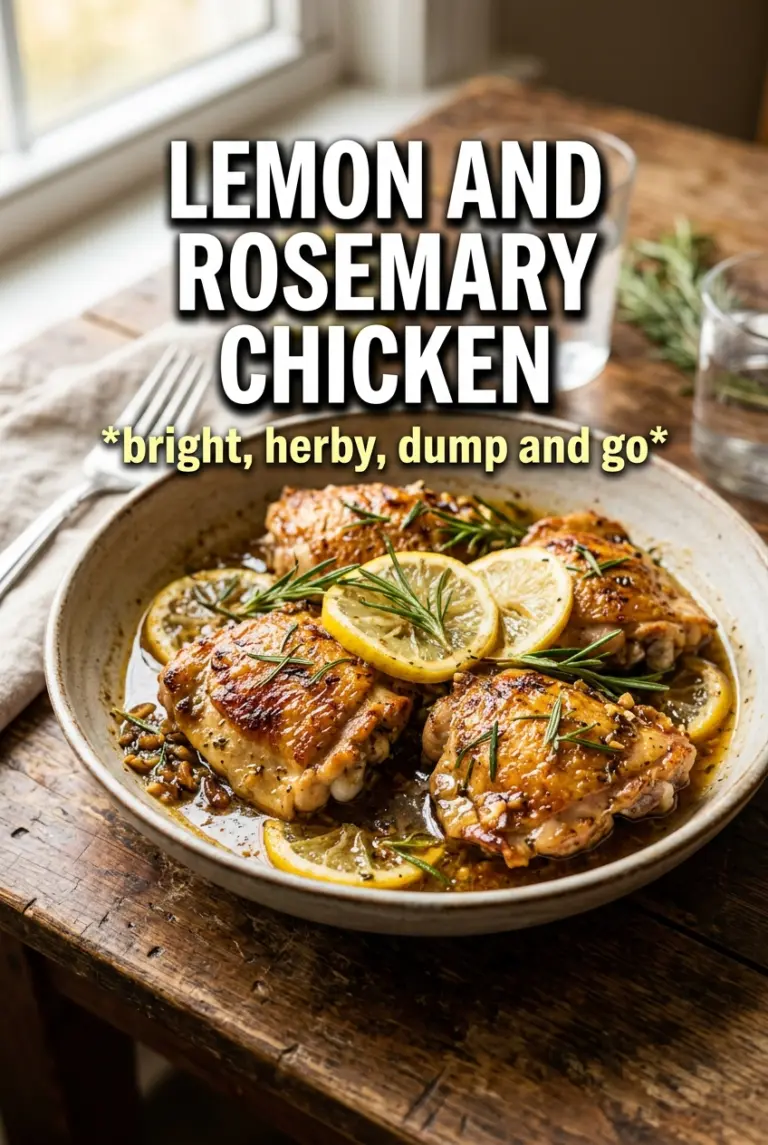 Slow Cooker Lemon and Rosemary Chicken