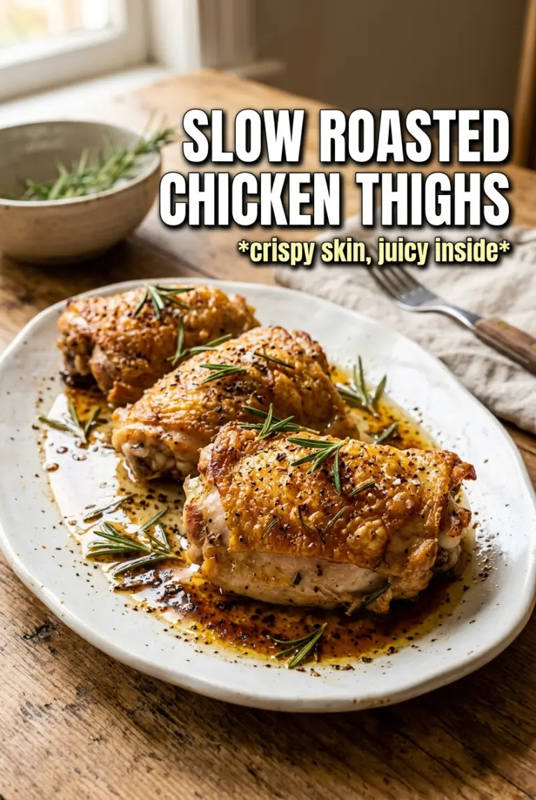 Slow Roasted Chicken Thighs