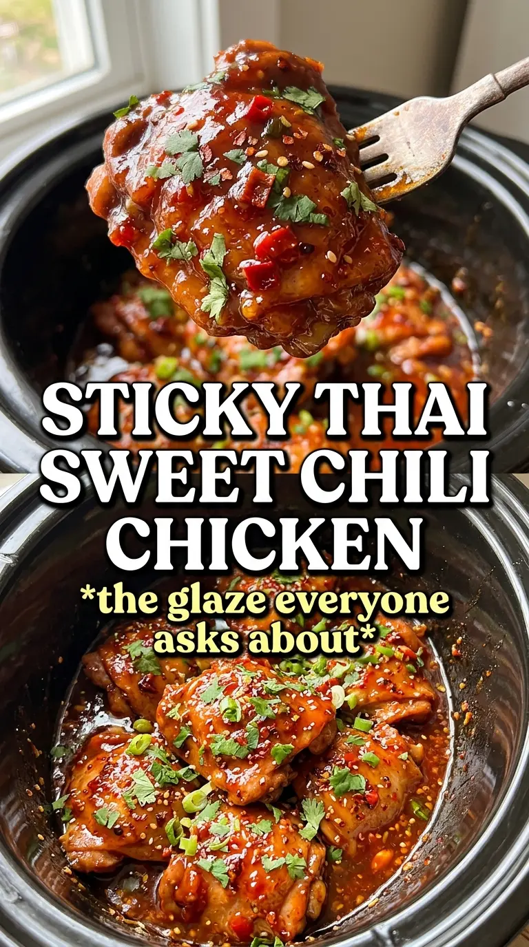 Sweet Chili Glazed Thai Boneless Chicken Thighs sticky caramelized