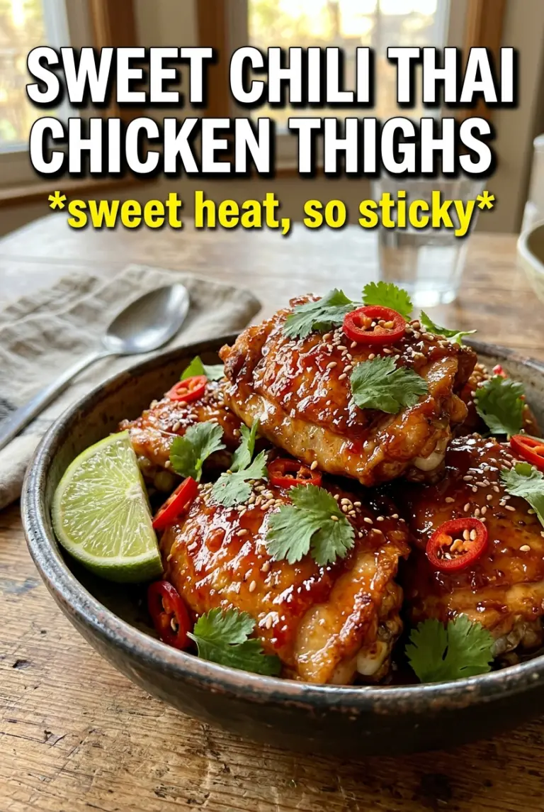 Sweet Chili Glazed Thai Boneless Chicken Thighs