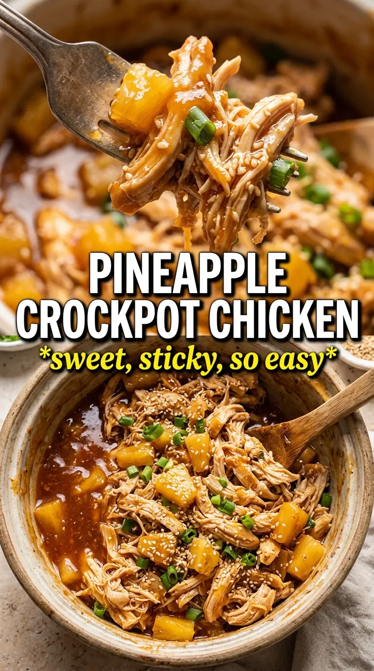 Sweet Hawaiian Crockpot Chicken juicy pineapple glazed