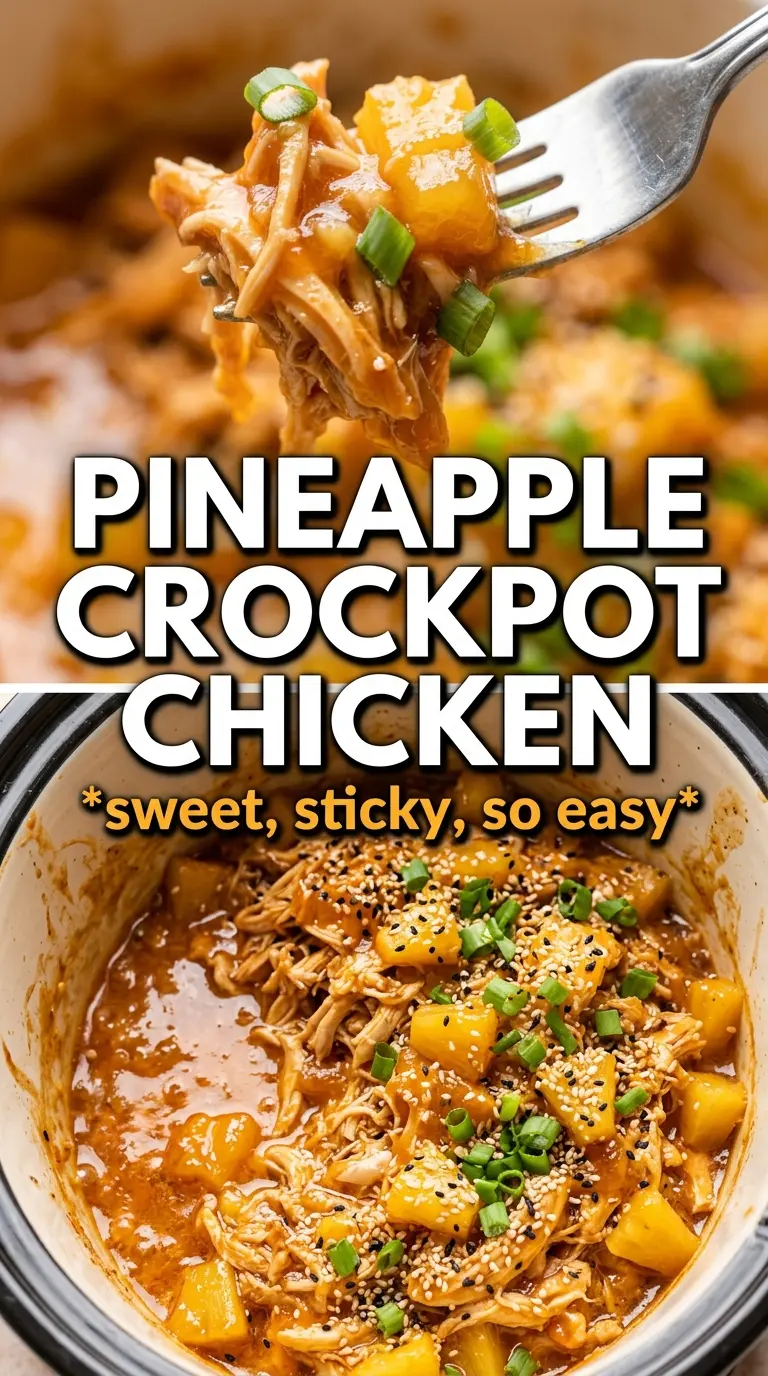 Sweet Hawaiian Crockpot Chicken, pineapple-teriyaki, tender