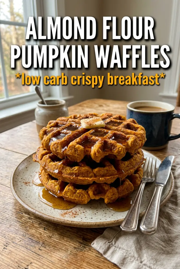 Almond Flour Pumpkin Waffles