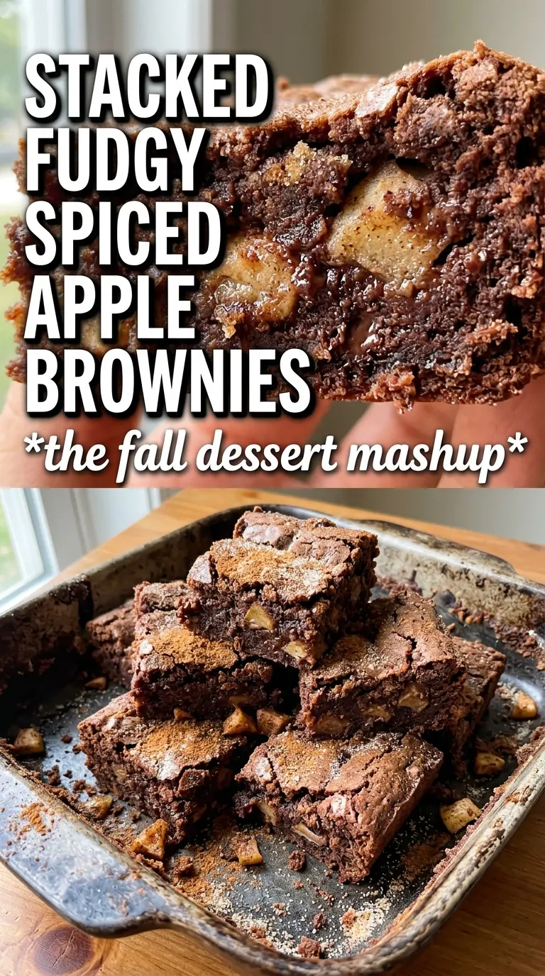 Apple brownies chewy caramel