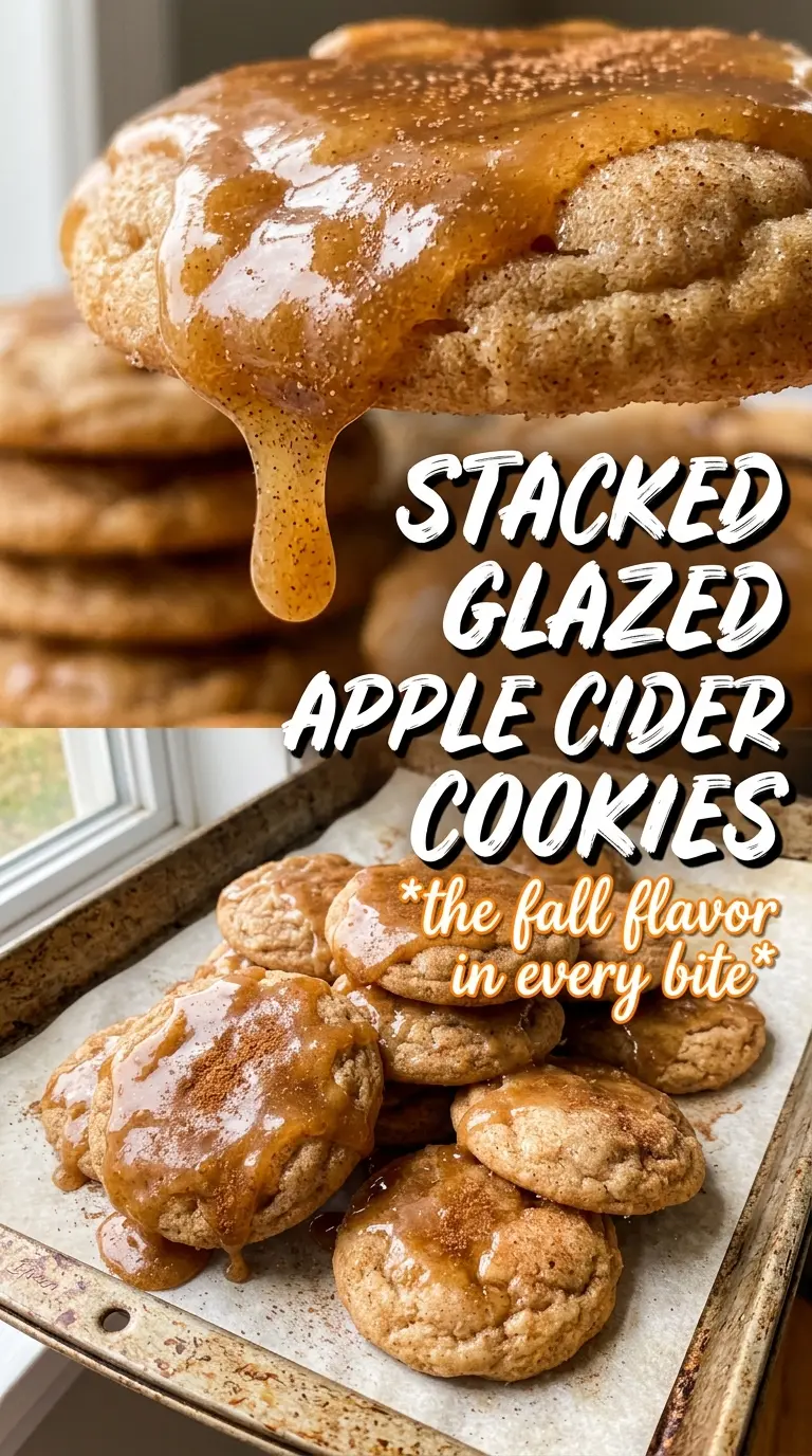 Apple cider cookies soft crinkled cinnamon