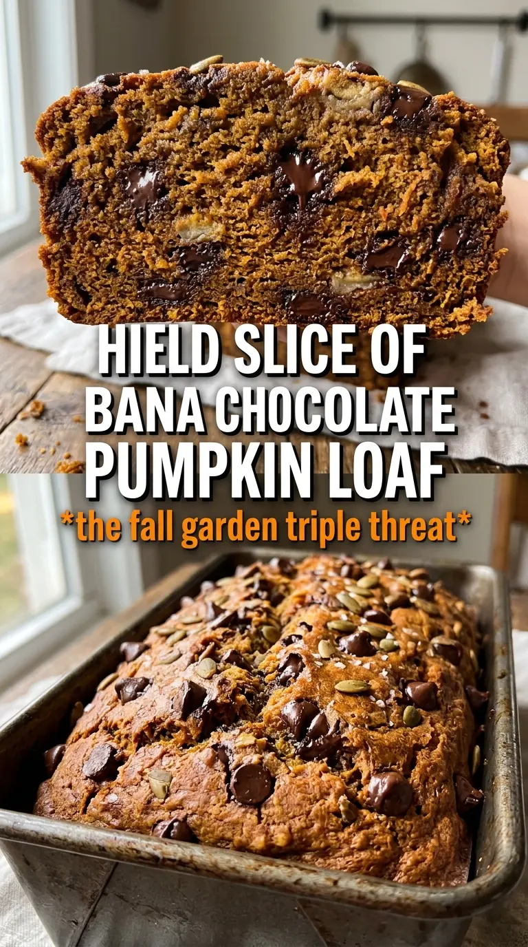 Banana Chocolate Chip Pumpkin Bread moist chocolatey spiced