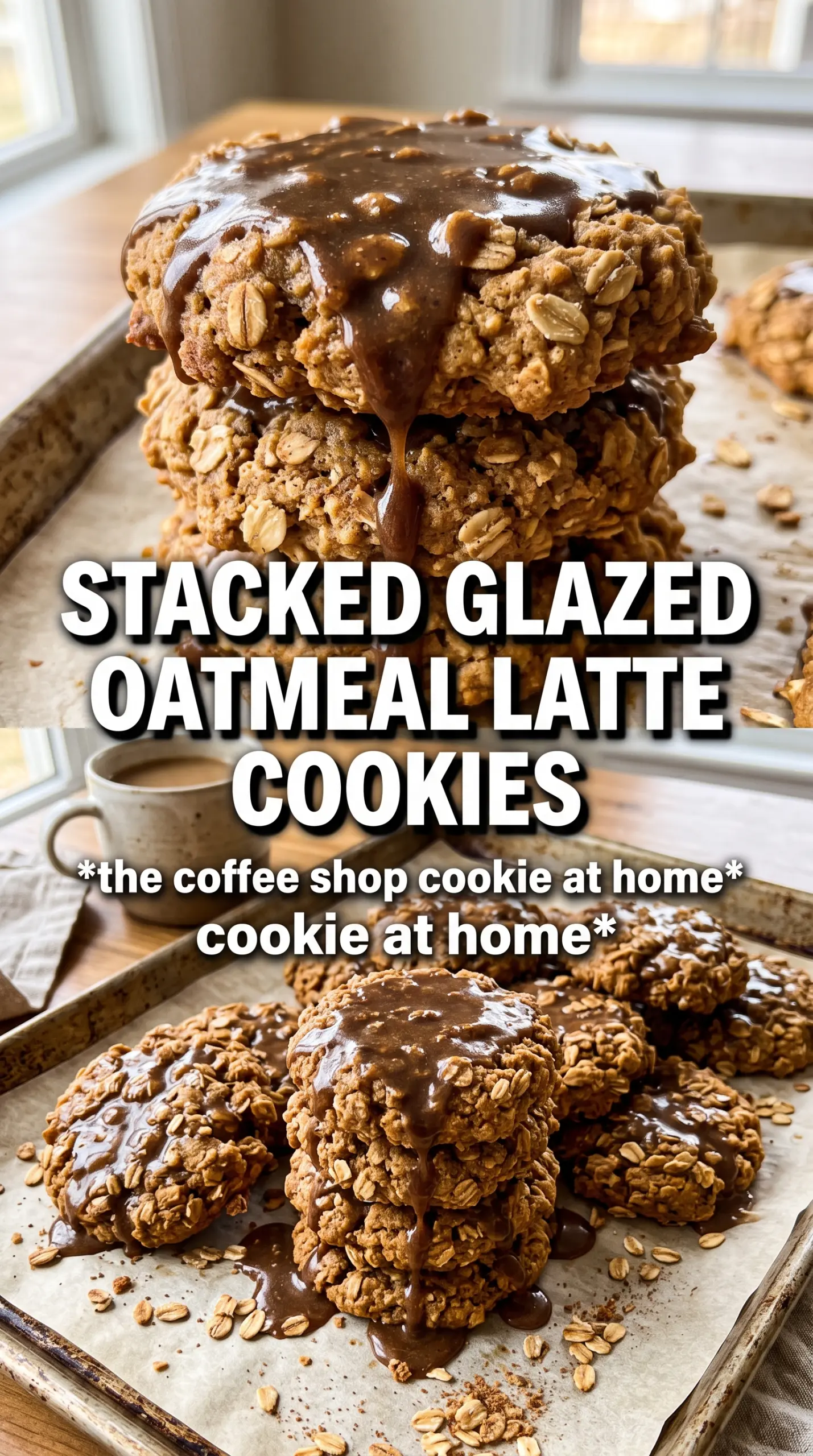 Brown Butter Pumpkin Oatmeal Latte Cookies chewy spiced toffee