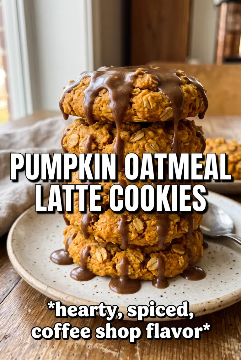 Brown Butter Pumpkin Oatmeal Latte Cookies