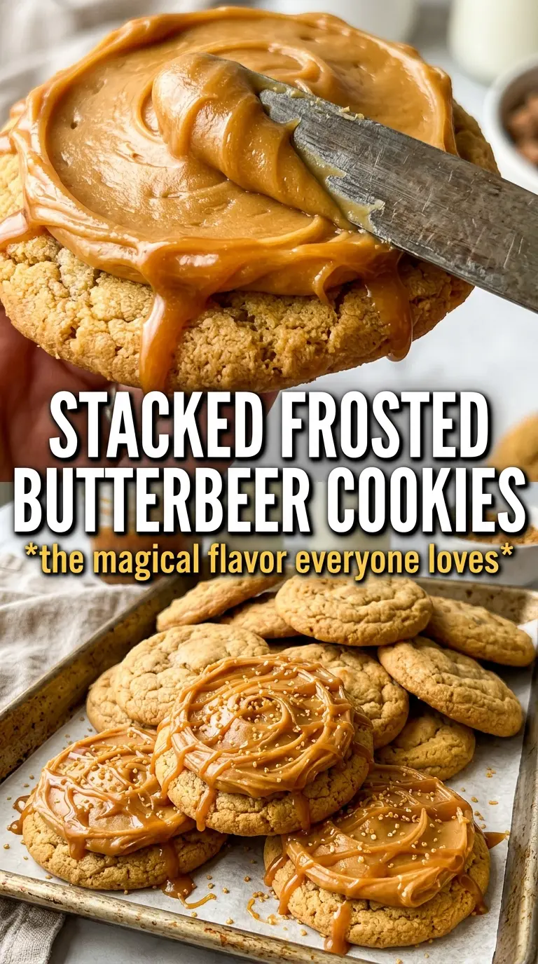 Butterbeer Cookies With Butterscotch Frosting golden creamy