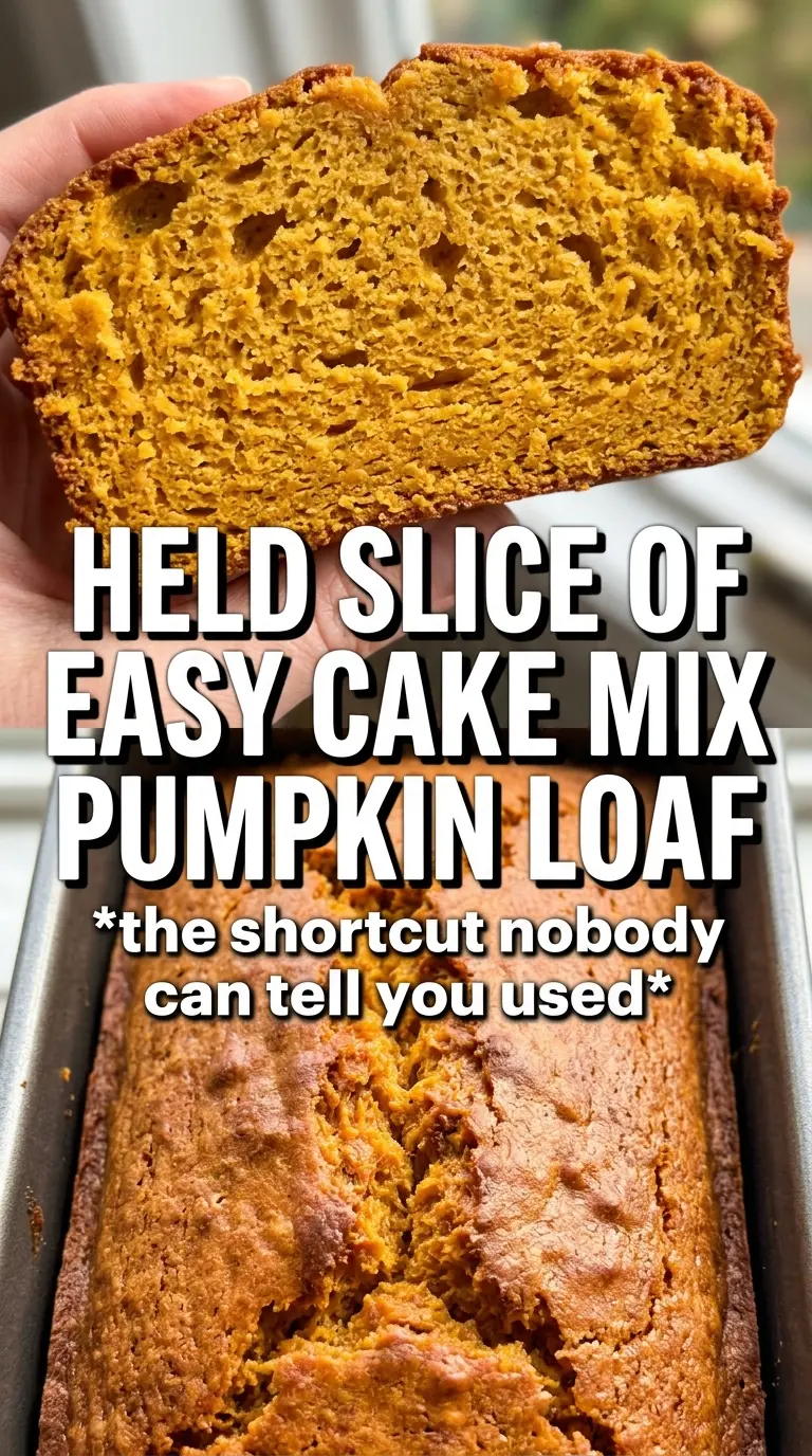 Cake Mix Pumpkin Bread moist glazed
