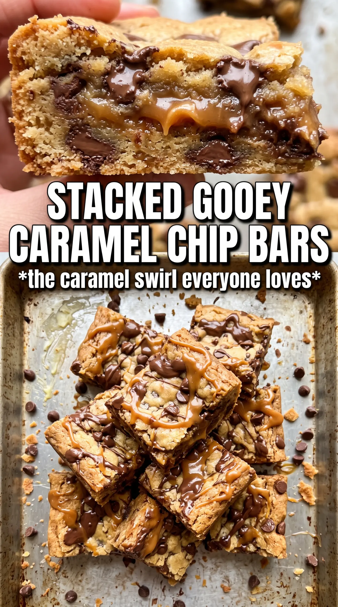 Chocolate Chip Caramel Bars gooey oat bars flaky salt