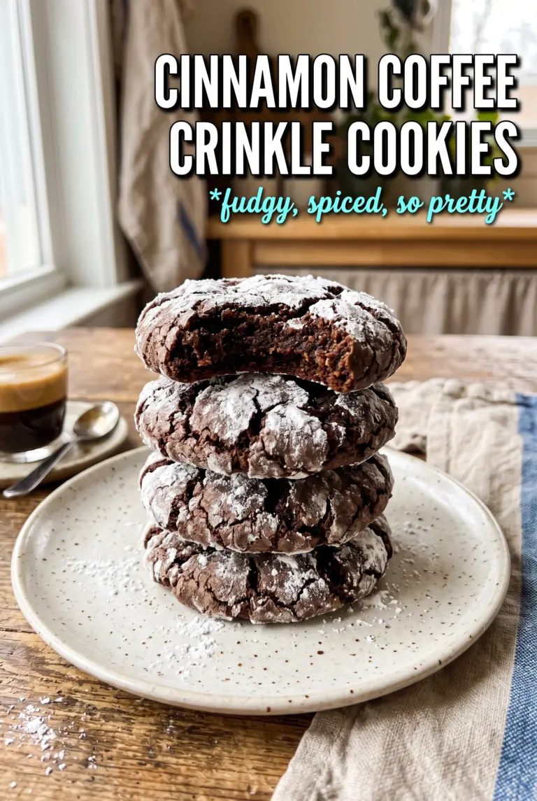 Cinnamon Coffee Crinkle Cookies