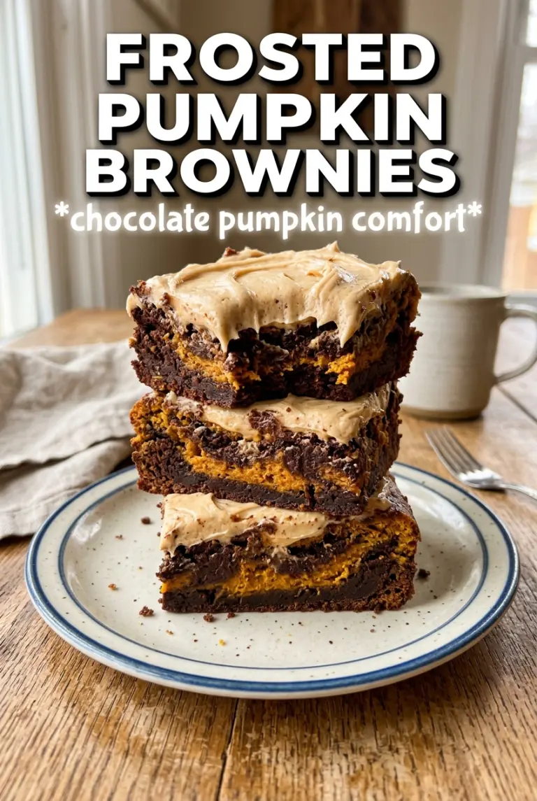 Frosted Pumpkin Brownies