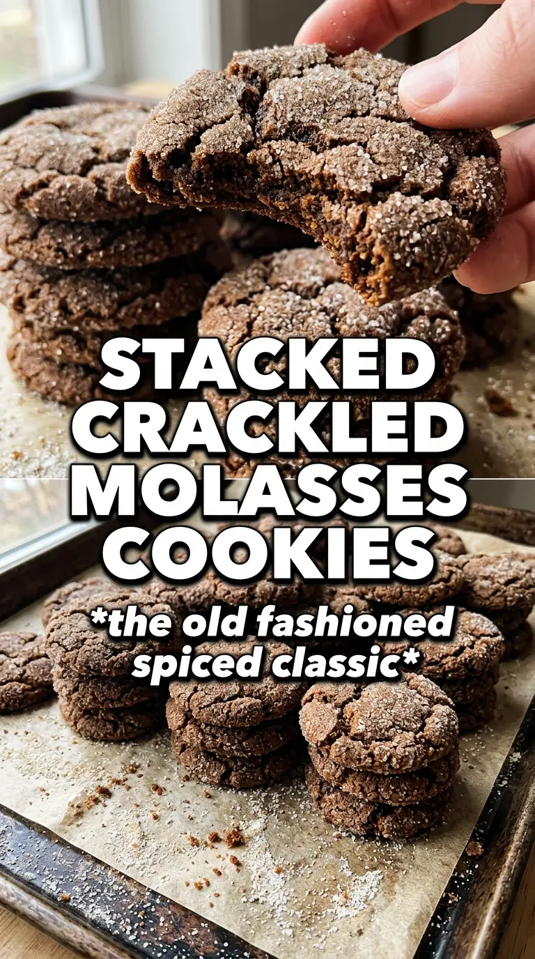 Molasses Cookies crinkled sugar-dusted chewy